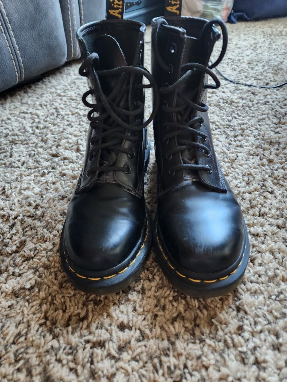 Dr. Martens Black Combat Boots Womens 6 | Used
